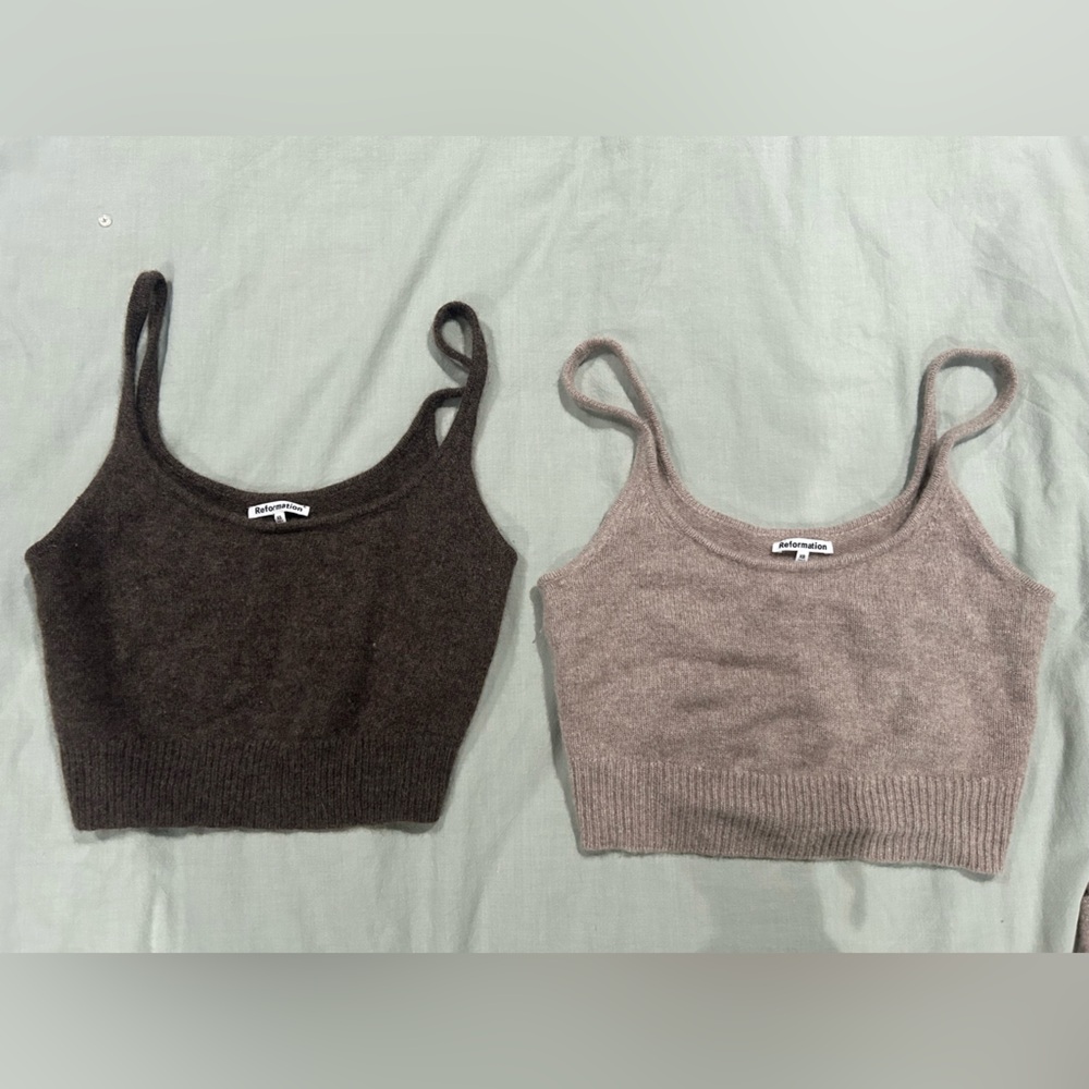 Reformation cashmere tank tops